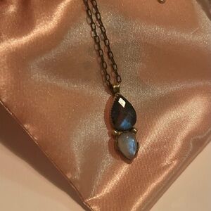 Elegant Moonstone and Pendant Necklace